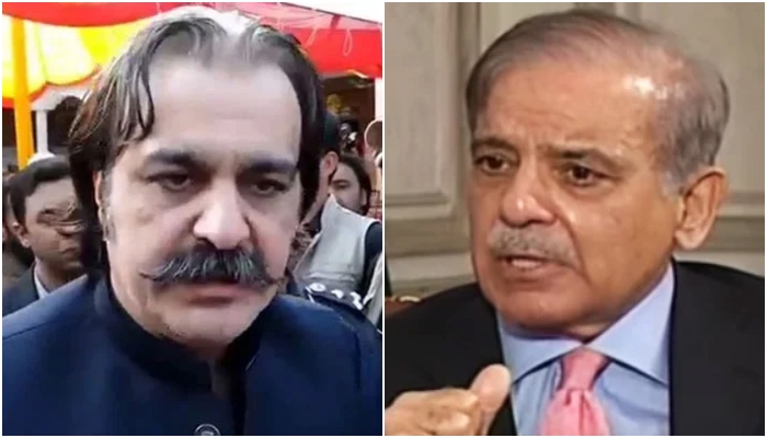 KP CM Ali Amin Gandapur (left), and PM Shehbaz Sharif. — Radio Pakistan/Geo News