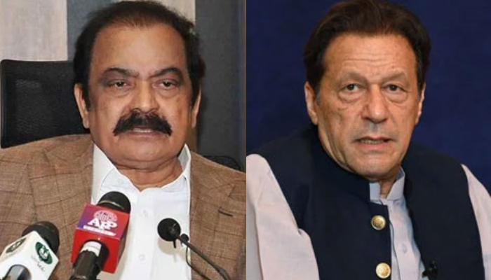 Pakistan Muslim League Nawaz (PML-N) leader Rana Sanaullah (left) and Pakistan Tehreek-e-Insaf (PTI) founder Imran Khan. — APP/AFP/File
