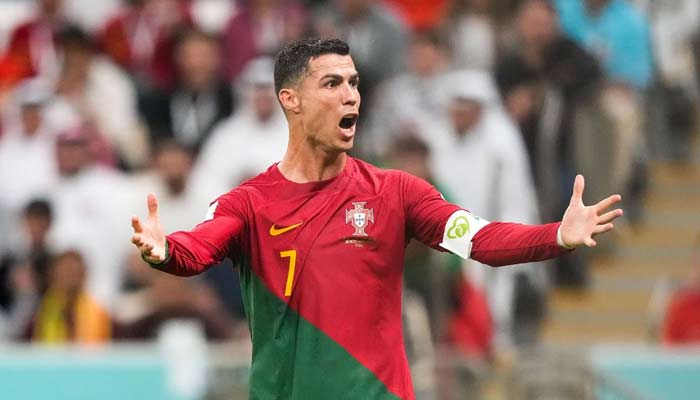 Cristiano Ronaldo lashes out at referee after Portugals loss to Slovenia. — Imago/File