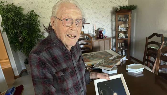 Laverne Biser, 105-year-old eclipse chaser, to experience his 13th celestial event. — CBS News/File