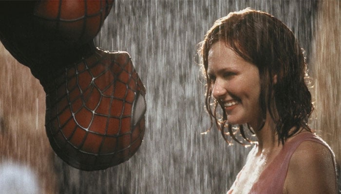 Spider-Man's iconic upside-down kiss scene was particularly challenging to film