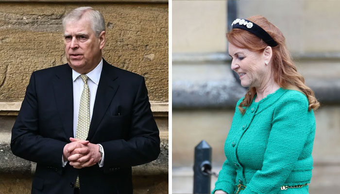 Prince Andrew and Sarah Ferguson attend Easter Sunday service with members of the royal family
