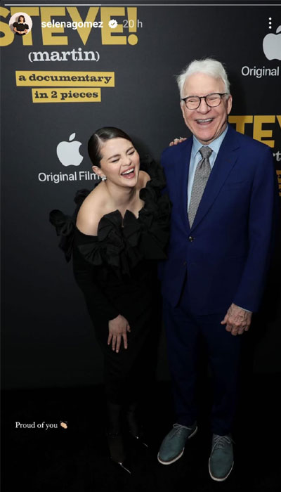 Selena Gomez shows up to support Steve Martin documentary premiere