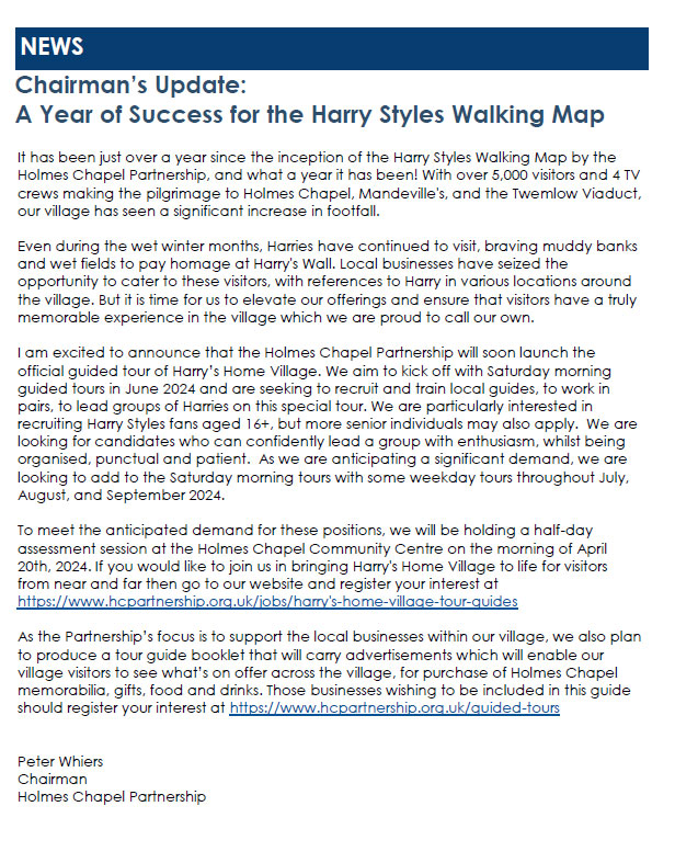 Harry Styles' hometown of Sherlock Holmes recruits fans to serve as paid tour guides