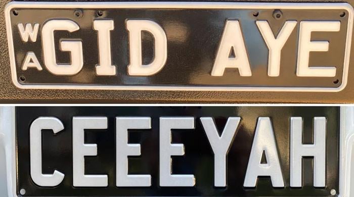 Aussie man spreads smiles with unique number plates