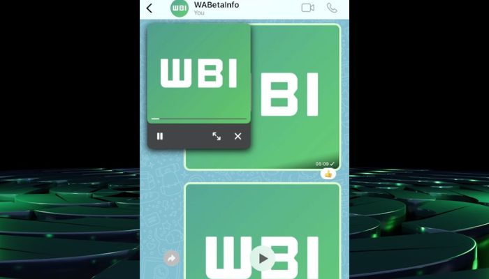A display of the new WhatsApp picture-in-picture feature for videos. — WABetaInfo/File
