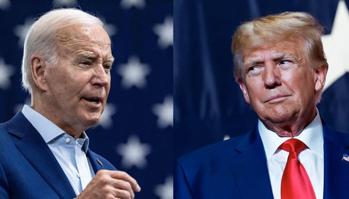 As Robert F. Kennedy Jr. and Cornel West enter the political scene, swing state polls suggest a Trump comeback.  (President Joe Biden and former President Donald Trump. —AFP file)