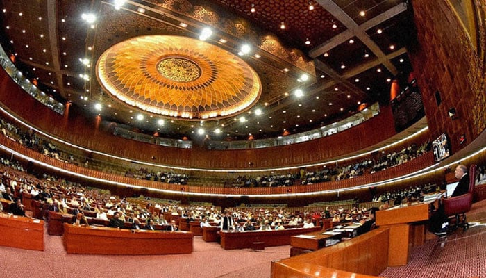National Assembly session being held under the chairmanship of speaker Asad Qaiser in Islamabad, Pakistan, on May 17, 2021. — X/National Assembly of Pakistan