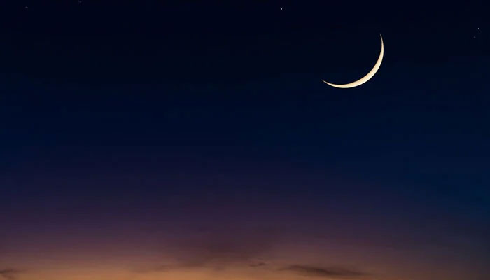 Representational image of a new crescent seen in the sky. — X/@HaramainInfo/File