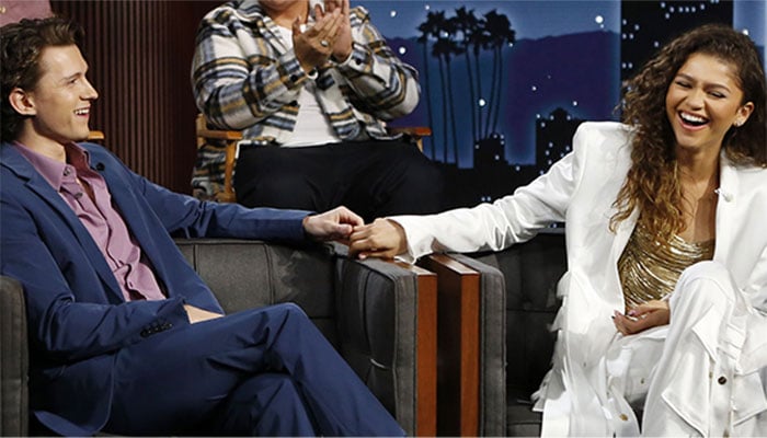 Zendaya voices pride in Tom Hollands role in Romeo and Juliet.