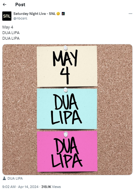 Dua Lipa will pull double duty on upcoming episode of 'Saturday Night Live'