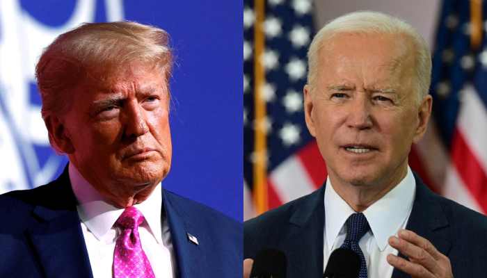 Donald Trump supports slogans calling Joe Biden genocidal Joe. --AFP/File