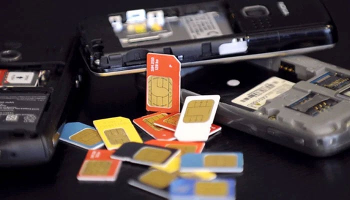 This representational image shows mobile phone sims. — AFP/File