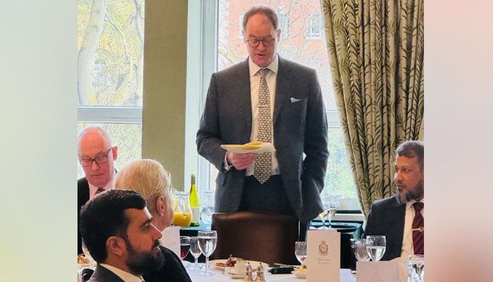 United Kingdom’s Chief of General Staff General Sir Patrick Sanders addressing the luncheon hosted at the Army and Navy Club in London. — Pakistan High Comission