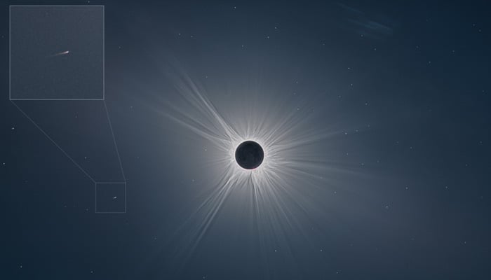 Comet photographed during April 8 solar eclipse. — Petr Horálek/File