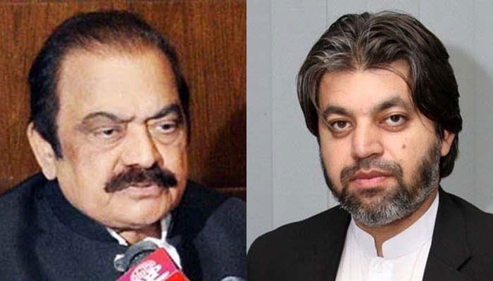 PML-N leader Rana Sanaullah and PTI leader Ali Muhammad Khan. — PID/File