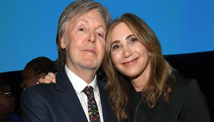 Paul McCartney was seen driving his beloved Corvette as the couple wrapped up their date night