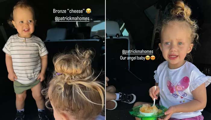 Brittany and Patrick Mahomess children Bronze and Sterling. — Instagram/@brittanylynne