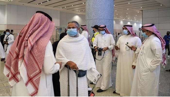 A Pakistani pilgrim arrives at King Aabdulaziz International Airport in Jeddah. — AFP/File
