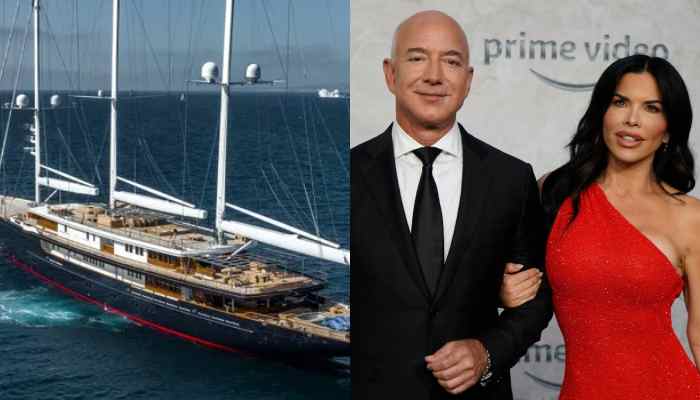Jeff Bezos’ $500M yacht has a 246-foot support ship and Lauren Sanchez figurehead. — AFP/File