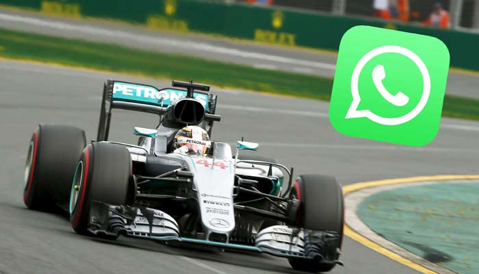 WhatsApp rolls out Mercedes Benz F1 race car emoji. — Digital Sport