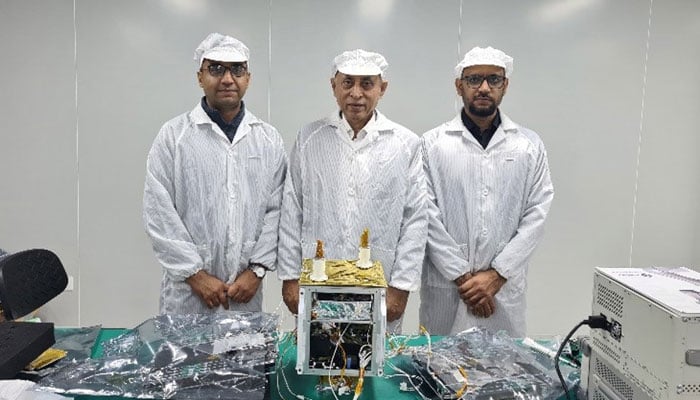Satellite ICUBE-Q has been designed and developed by IST in collaboration with China’s Shanghai University SJTU and Pakistan’s national space agency Suparco. — X/@CathayPak/File