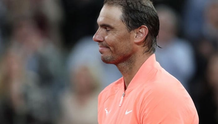 Spains Rafael Nadal reacts after losing against Jiri Lehecka at the 2024 Madrid Open. — AFP