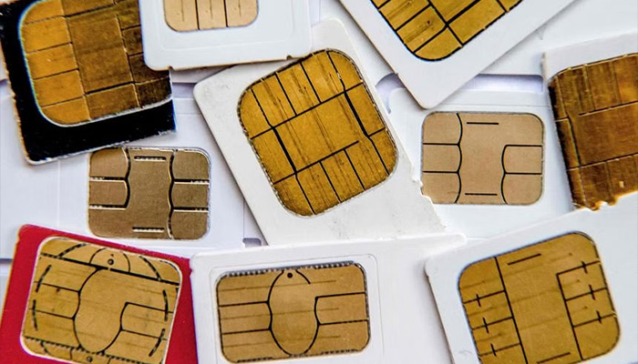 Representation image of mobile phone SIM cards. — AFP
