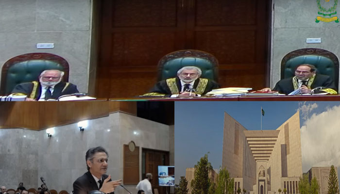 Chief Justice of Pakistan (CJP) Qazi Faez Isa conducts hearing of Faizabad sit-in on May 6, 2024. — YouTube screengrab/Supreme Court of Pakistan