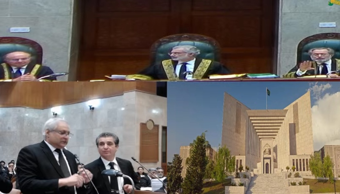 Chief Justice of Pakistan (CJP) Qazi Faez Isa hears suo moto case on May 7, 2024. — YouTube screengrab/Supreme Court of Pakistan Proceedings