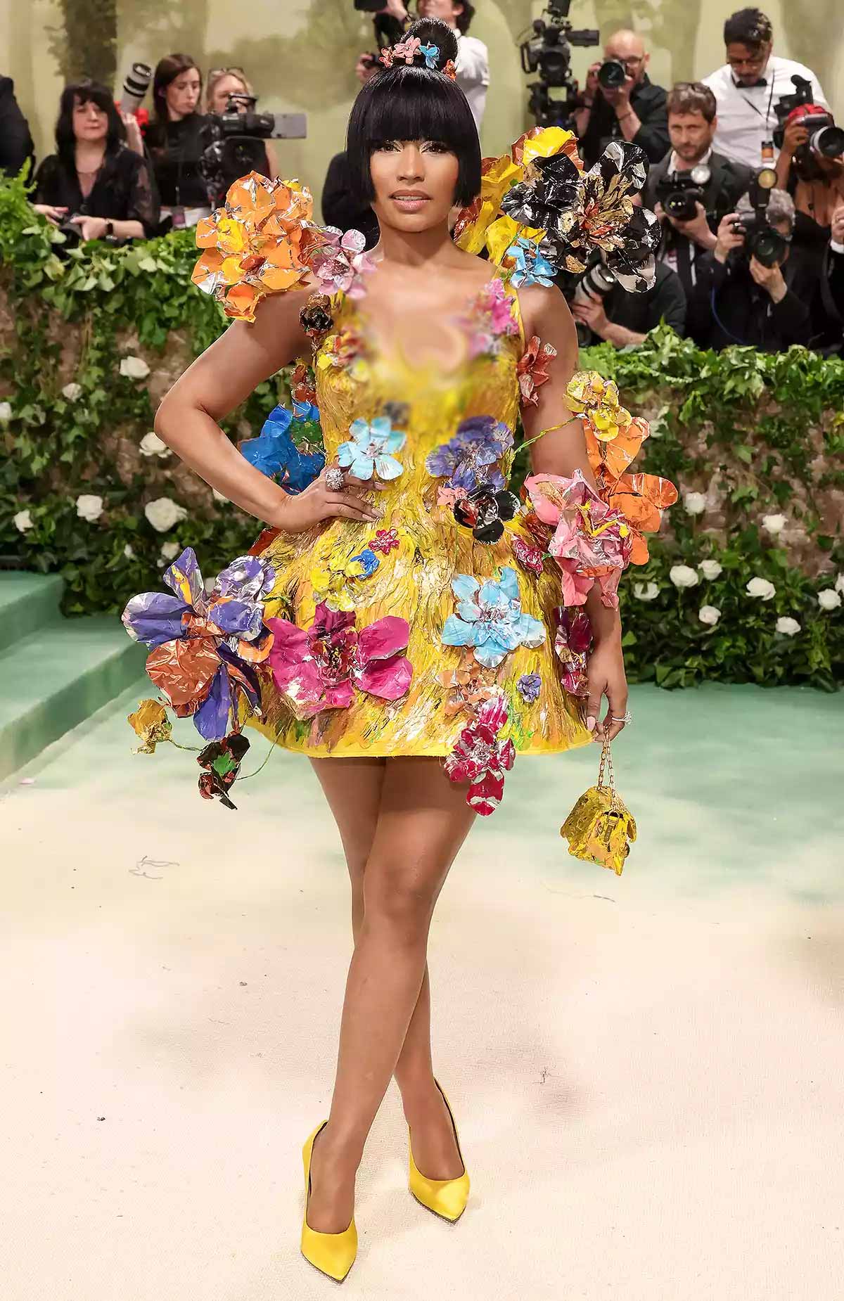 Nicki Minaj blooms at Met Gala 2024 in ‘Garden of Time’ themed dress