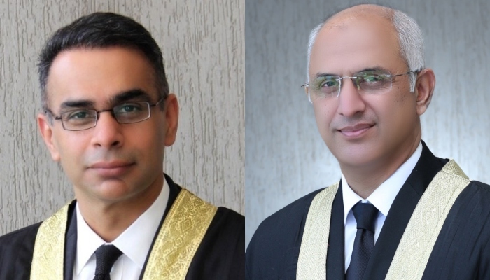 IHC Justice Babar Sattar (left) and Justice Mohsin Akhtar Kayani. — IHC Website/File