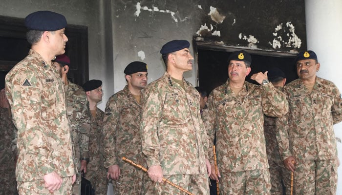 COAS General Asim Munir pictured on his visit to Jinnah House, Lahore Garrison, on May 9, 2024. — ISPR