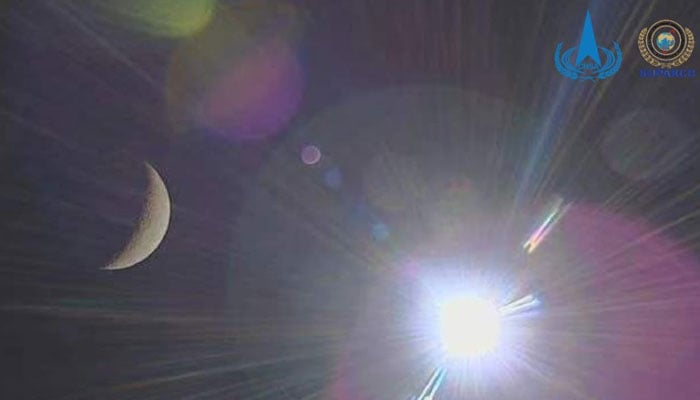 Image of the lunar orbit captured by iCube-Qamar. — IST