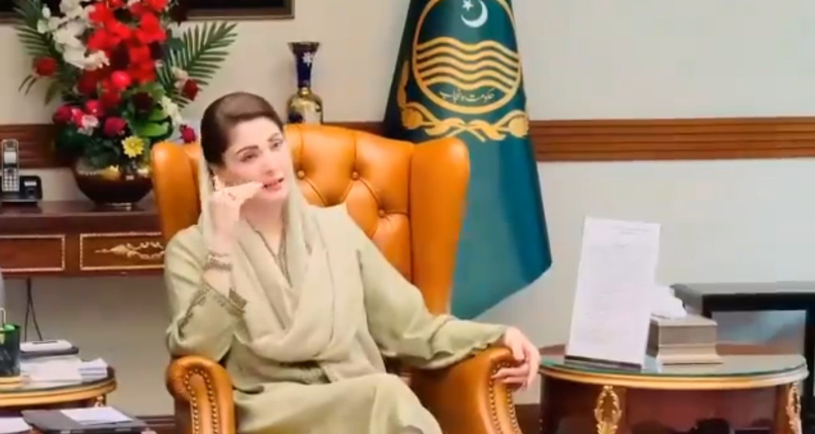 Punjab Chief Minister Maryam Nawaz Sharif is presiding a meeting regarding educational reforms in the province on May 10, 2024. —Screengrab/X/@PMLNDigital