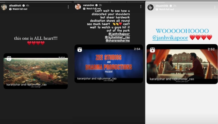 Janhvi Kapoor, Rajkummar Raos Mr. & Mrs. Mahi trailer receives praise from Alia Bhatt, others