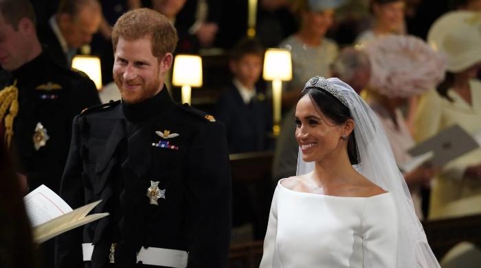 Prince Harry's instant reaction revealed when he saw Meghan Markle on their wedding day