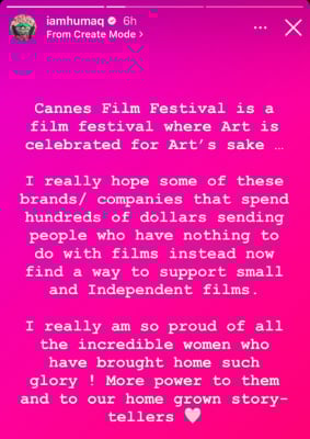 Huma Qureshi criticises brands for inviting unnecessary people to Cannes