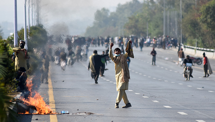 PTI supporters attend a protest demanding the release of Khan, in Islamabad, Pakistan, November 26, 2024. — Reuters