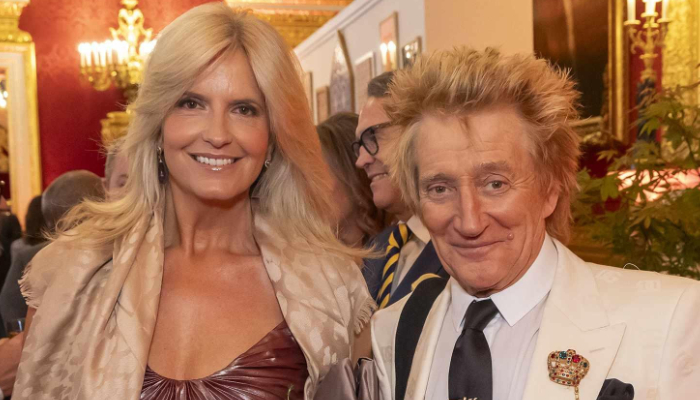 Rod Stewart throws 80th birthday bash with Penny Lancaster, son Aiden