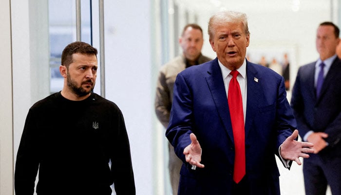 Republican President Donald Trump and Ukraines President Volodymyr Zelenskiy meet at Trump Tower in New York City, US, September 27, 2024. — Reuters