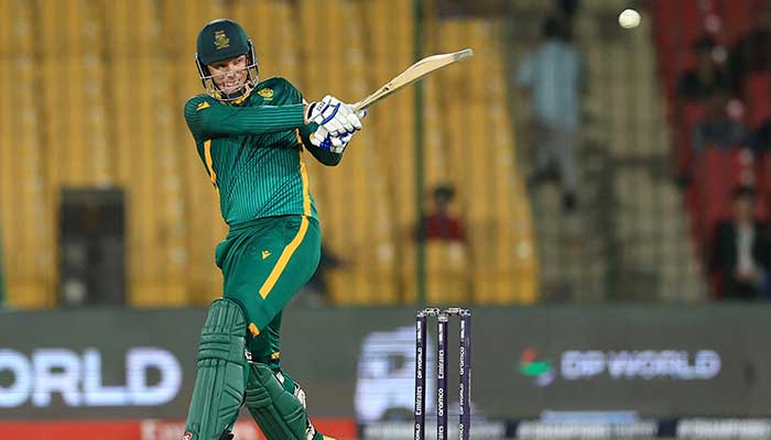 South Africas Rassie van der Dussen plays a shot during ICC Champions Trophy clash with England at National Stadium, Karachi, March 1, 2025. — Reuters