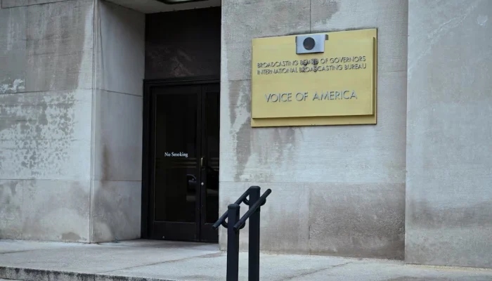 A view of the Voice of America (VOA) building in Washington, US, on March 16, 2025. — Reuters