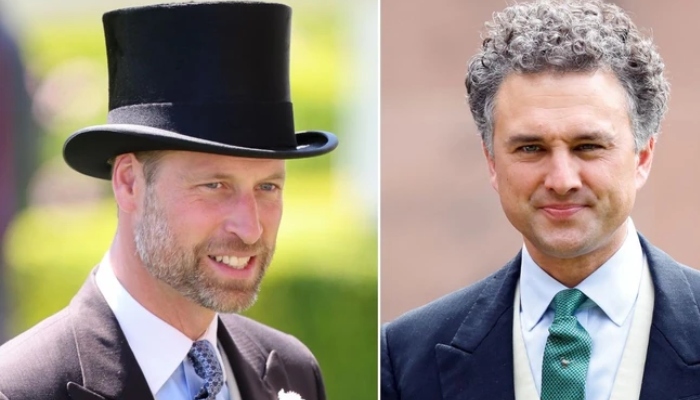 Who accompanied sad Prince William at Ascot in Princess Kates absence?