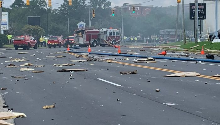 Watch: Vet clinic blows up in fiery explosion in North Carolina