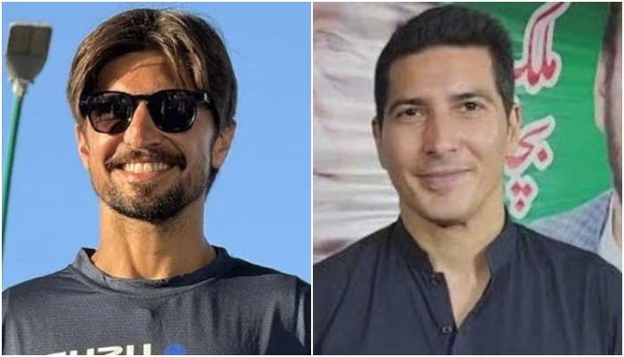 This collage shows PTI founder Imran Khan nephews, Shershah Khan (right) and Shahrez Khan (left), during May 9, 2023, protests. — X/@Shahrez_KhanPK/@PTIofficial