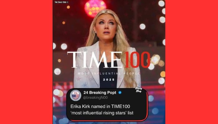 Charlie kirk widow, Erika kirk, featured in 100 most influential people of world