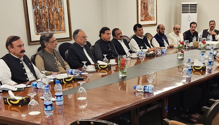 Federal government representatives hold dialogue with Jammu Kashmir Awami Action Committee (JKAAC) in Muzaffarabad on October 3, 2025. — X/@DrTariqFazal