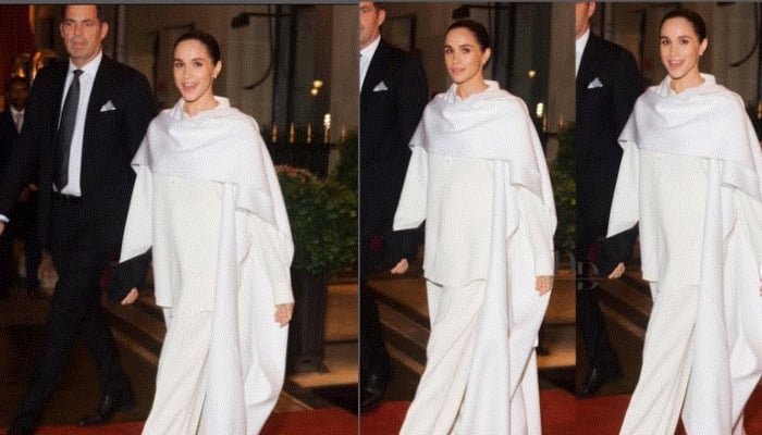 Meghan stepped out in style to support Pierpaolo Piccioli, the newly appointed Creative Director of the iconic fashion house