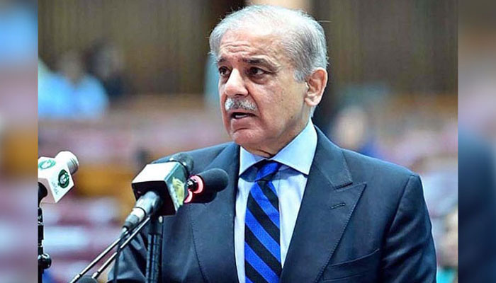 Prime Minister Shehbaz Sharif speaks at an event. — APP/File